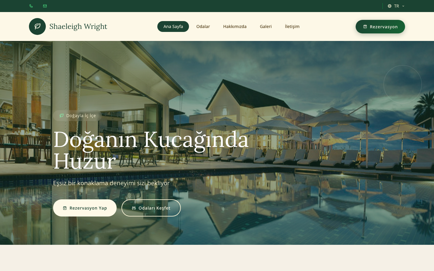 Demo Site 2 — Demo otel sitesi